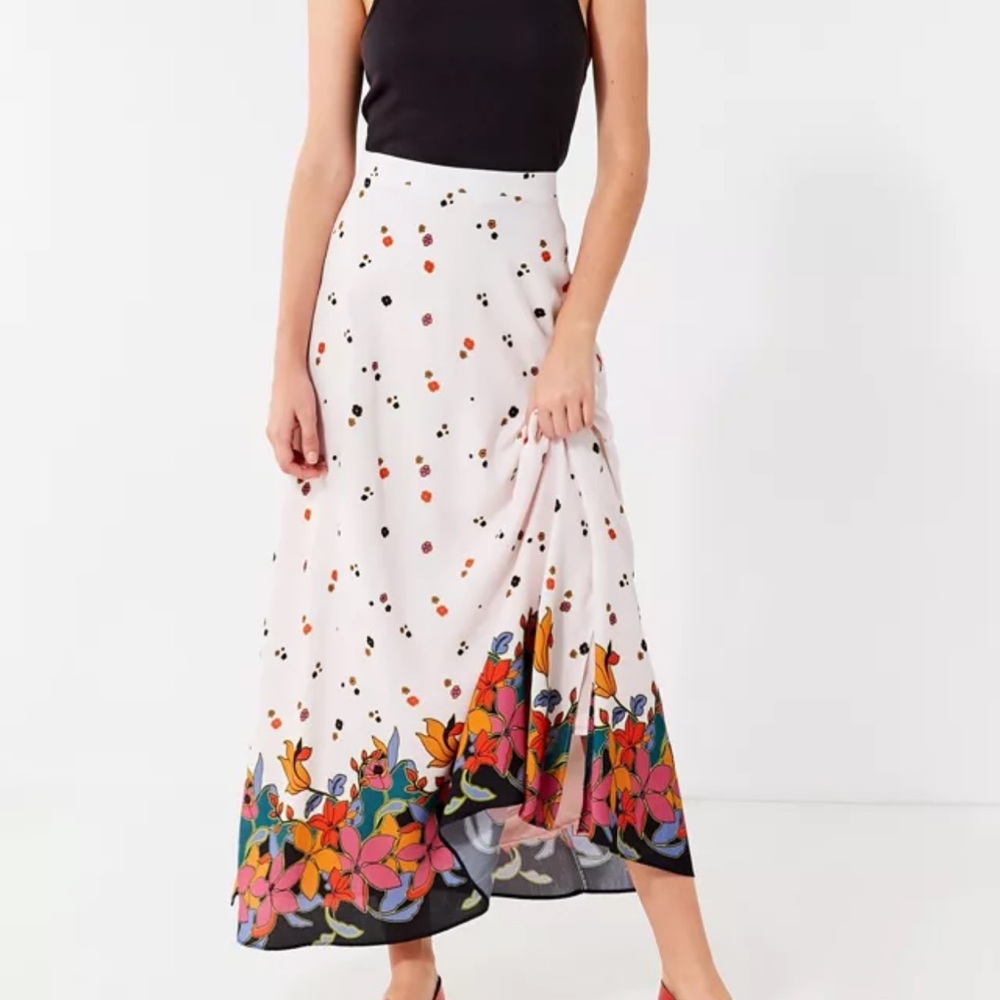 Urban Outfitters Raine Floral Maxi Skirt